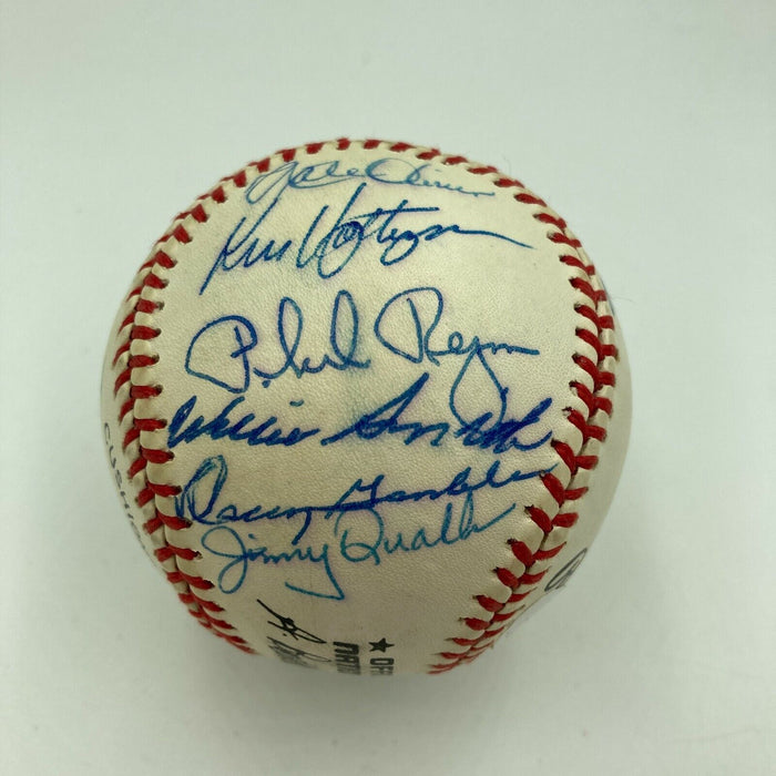 1969 Chicago Cubs Team Signed Baseball Ernie Banks Billy Williams JSA COA