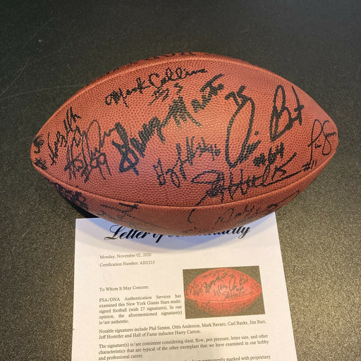 1986 New York Giants Super Bowl Champs Team Signed Wilson NFL Football PSA DNA