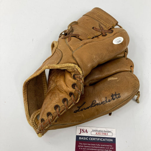 Lew Burdette Signed 1950's Game Model Baseball Glove JSA COA