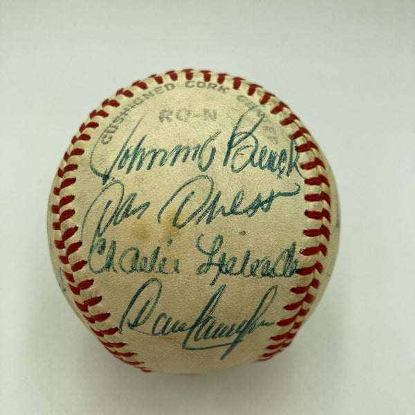1981 Cincinnati Reds Team Signed National League Baseball Johnny Bench JSA COA