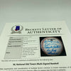 Hall Of Fame Multi Signed Cracker Jack Old Timers Game Baseball Beckett COA