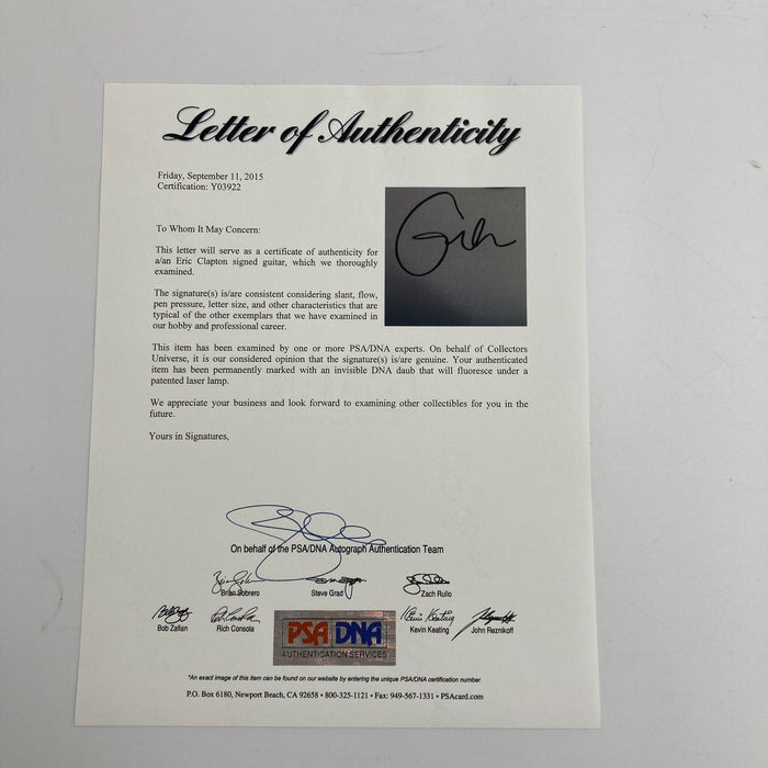 Eric Clapton Signed Fender Squire Guitar PSA DNA COA