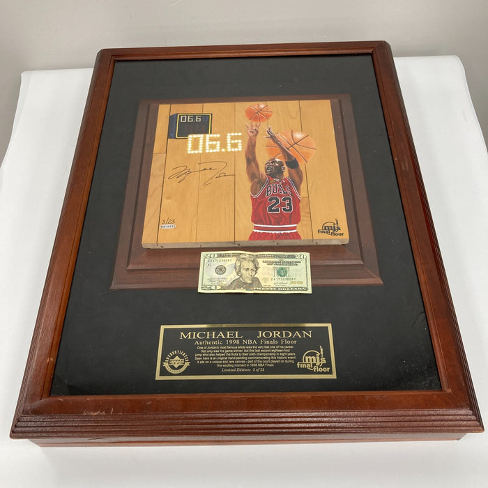 Michael Jordan Signed Last Dance Game Used Final Floor NBA Finals UDA & JSA COA