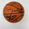 1987-88 Portland Trail Blazers Team Signed Game Used Spalding Basketball JSA COA