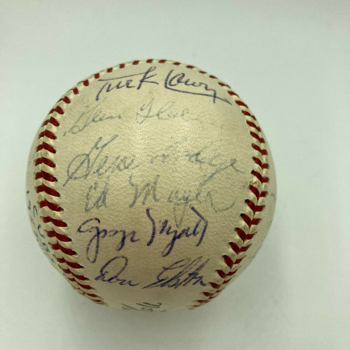 1958 Cubs Team Signed National League Baseball Ernie Banks JSA COA