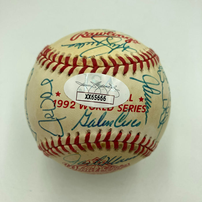 1992 Toronto Blue Jays World Series Champs Team Signed W.S. Baseball JSA COA