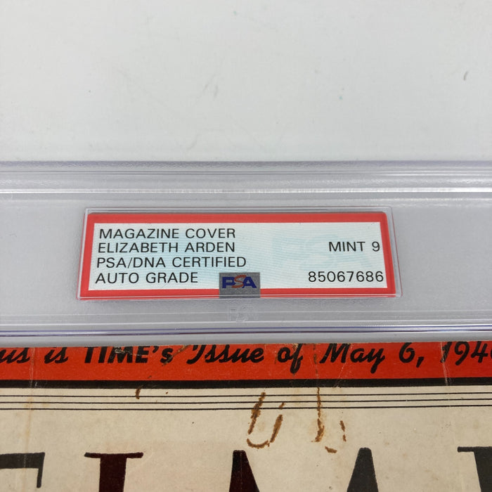Elizabeth Arden Signed Time Magazine & Signed Letter PSA DNA MINT 9