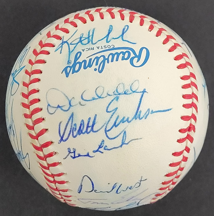 1991 Minnesota Twins World Series Champs Team Signed Baseball JSA COA 31 Sigs