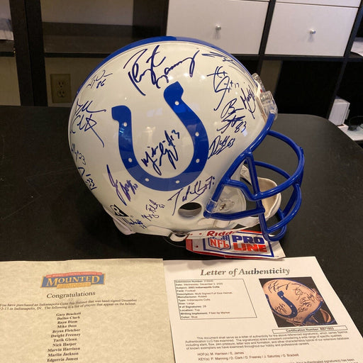 2003 Indianapolis Colts Team Signed Authentic Full Helmet Peyton Manning JSA COA