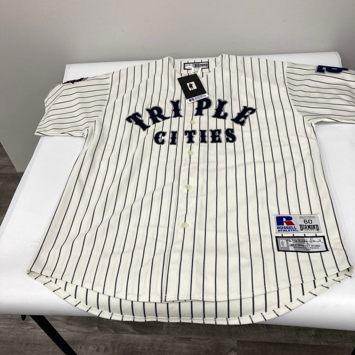Whitey Ford Signed Binghamton Triplets New York Yankees Minor League Jersey JSA