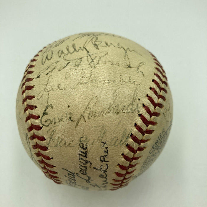 1938 Cincinnati Reds Team Signed Baseball Ernie Lombardi Beckett COA