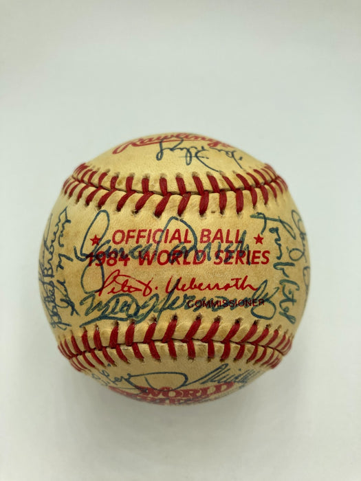 Beautiful 1984 Detroit Tigers World Series Champs Team Signed W.S. Baseball JSA
