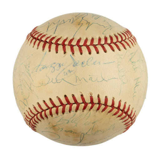 1978 New York Yankees World Series Champs Team Signed Baseball JSA COA