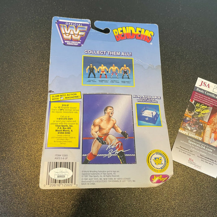Ken Shamrock Signed 1997 Just Toys Bendems Series #7 Action Figure WWF