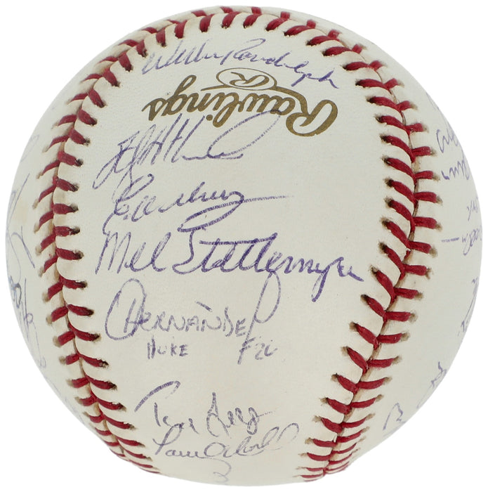 2001 New York Yankees AL Champs Team Signed World Series Baseball PSA DNA COA