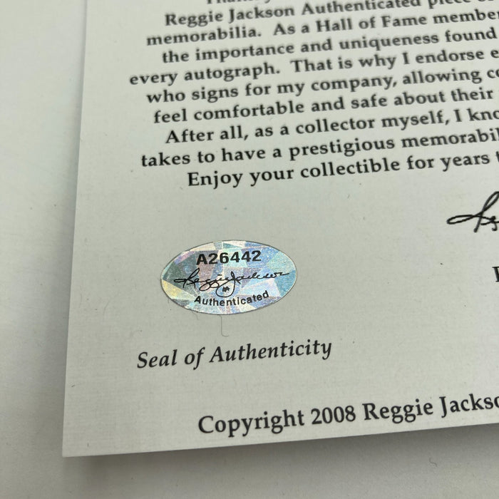 Frank Robinson Signed Heavily Inscribed Career STAT Baseball Reggie Jackson COA