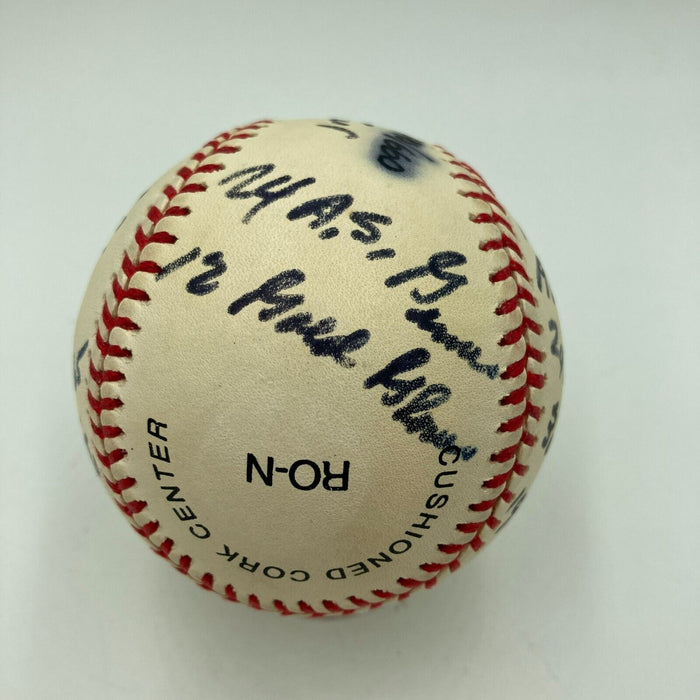 The Finest Willie Mays Signed Heavily Inscribed Career STAT Baseball Beckett COA