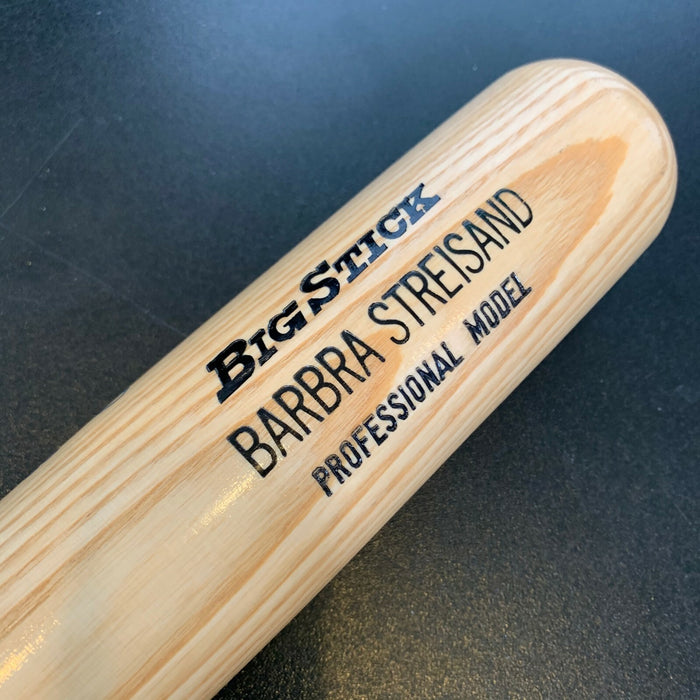 Barbra Streisand Signed Special Edition Rawlings Baseball Bat With Signed Letter