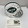 1969 New York Jets Super Bowl Champs Team Signed Authentic Game Helmet JSA COA
