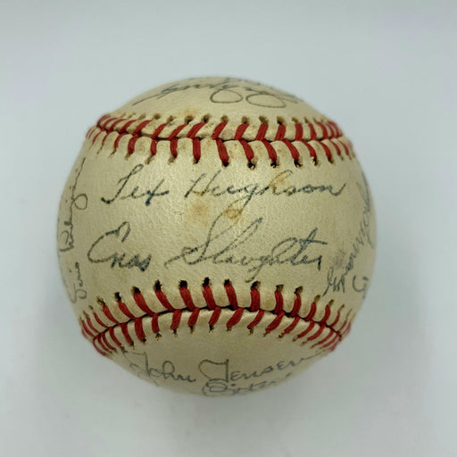 1945 World War II "Marianas League" Signed Baseball Enos Slaughter PSA DNA