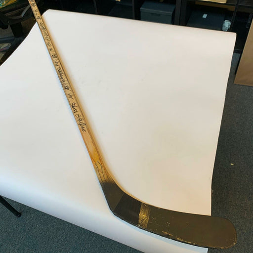 1990-91 Chicago Blackhawks Team Signed Autographed Game Used Stick