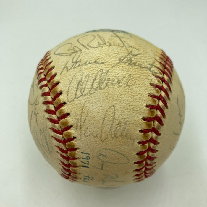 1971 Pittsburgh Pirates WS Champs Team Signed Baseball Roberto Clemente BAS COA