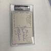 Peter Graves Signed Vintage Gallagher's Steak House Post Card PSA DNA