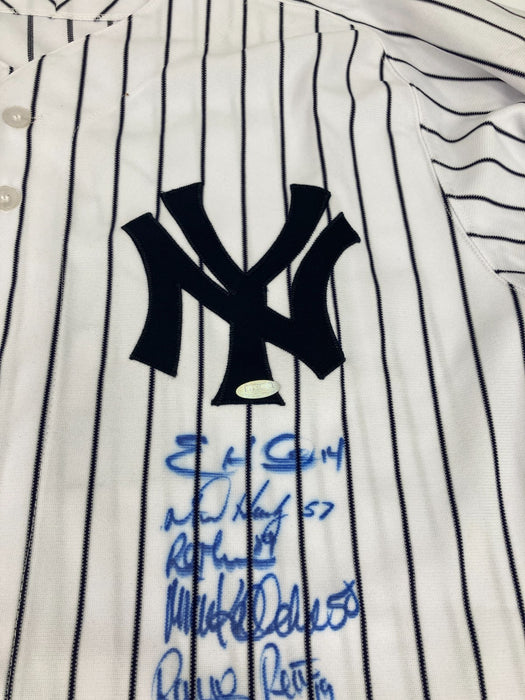 2009 New York Yankees World Series Champs Team Signed Jersey #5/6 Steiner & JSA