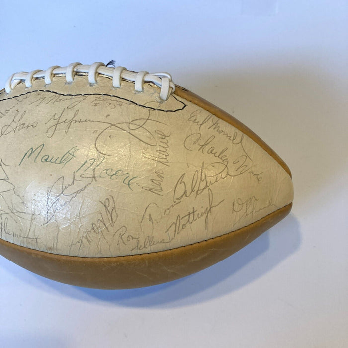 1973 Miami Dolphins Team Signed Vintage Rawlings Football 40+ Sigs JSA COA