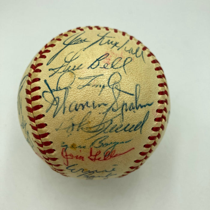 1956 All Star Game Team Signed Baseball Willie Mays Hank Aaron 30 Sigs
