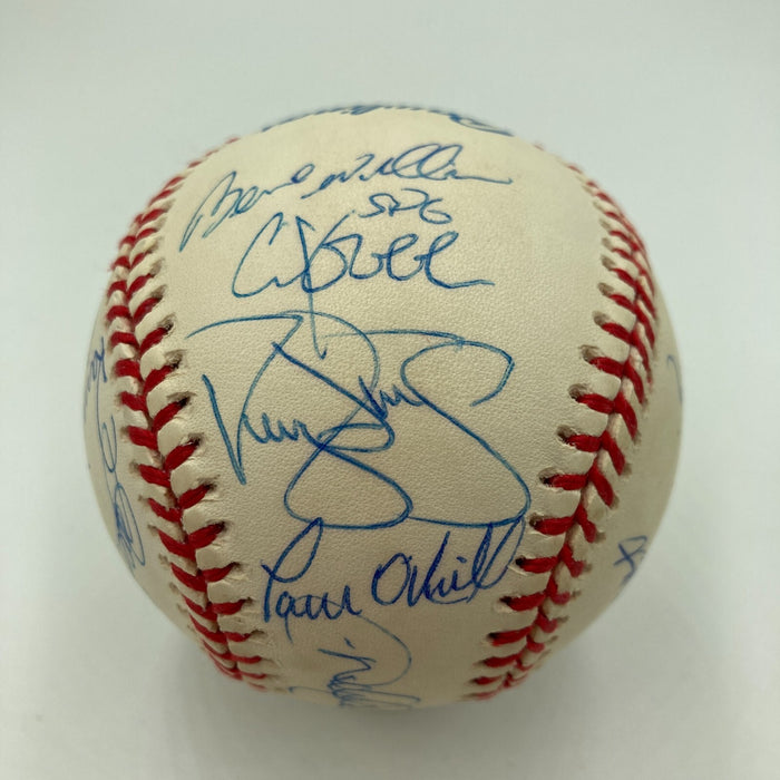 1998 New York Yankees World Series Champs Team Signed Baseball Derek Jeter JSA