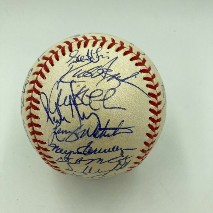 Nice 1993 Minnesota Twins Team Signed AL Baseball With Kirby Puckett COA