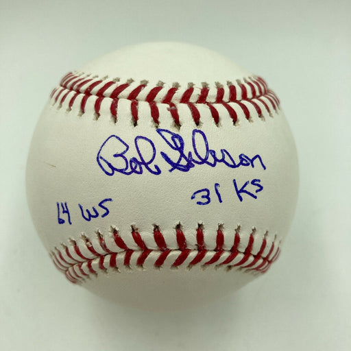 Bob Gibson 1964 World Series 31 Strikeouts Signed Major League Baseball JSA COA