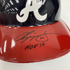 Chipper Jones Hall Of Fame 2018 Signed Authentic Atlanta Braves Helmet JSA COA