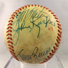 Pete Rose Bill White Jerry Reuss Manny Mota TV Broadcasters Signed Baseball
