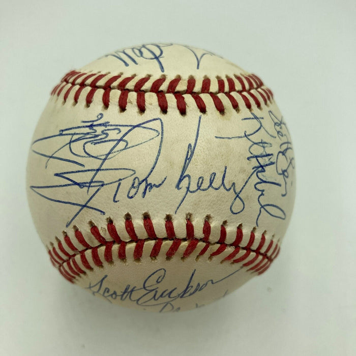 1991 Minnesota Twins World Series Champs Team Signed Baseball JSA COA