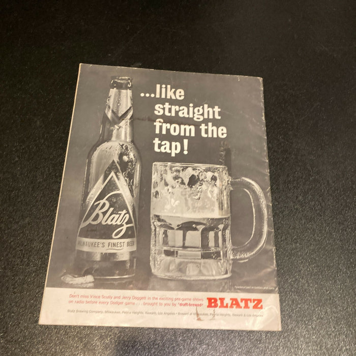 1965 Los Angeles Dodgers World Series Champs Team Signed Program Koufax Beckett