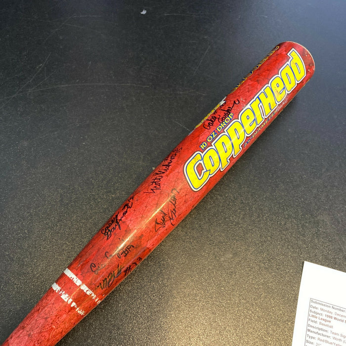 1998 Toms River Little League World Series Champs Team Signed Baseball Bat JSA