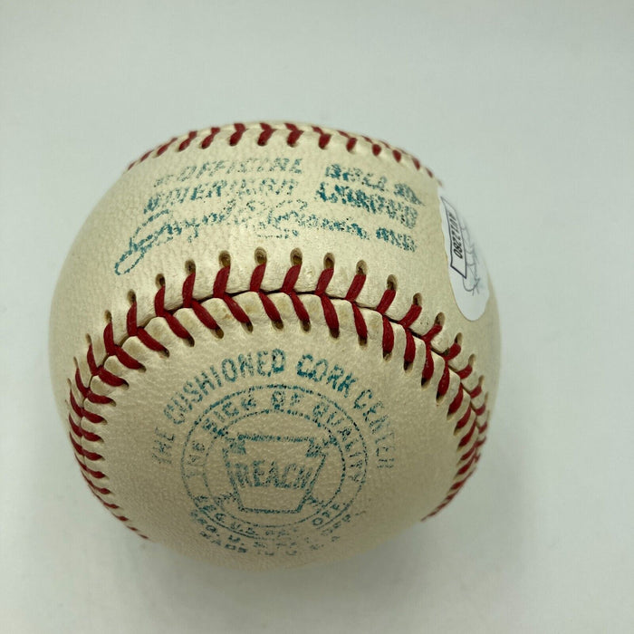 Leon Hart Signed Vintage American League Baseball Heisman Trophy Winner JSA