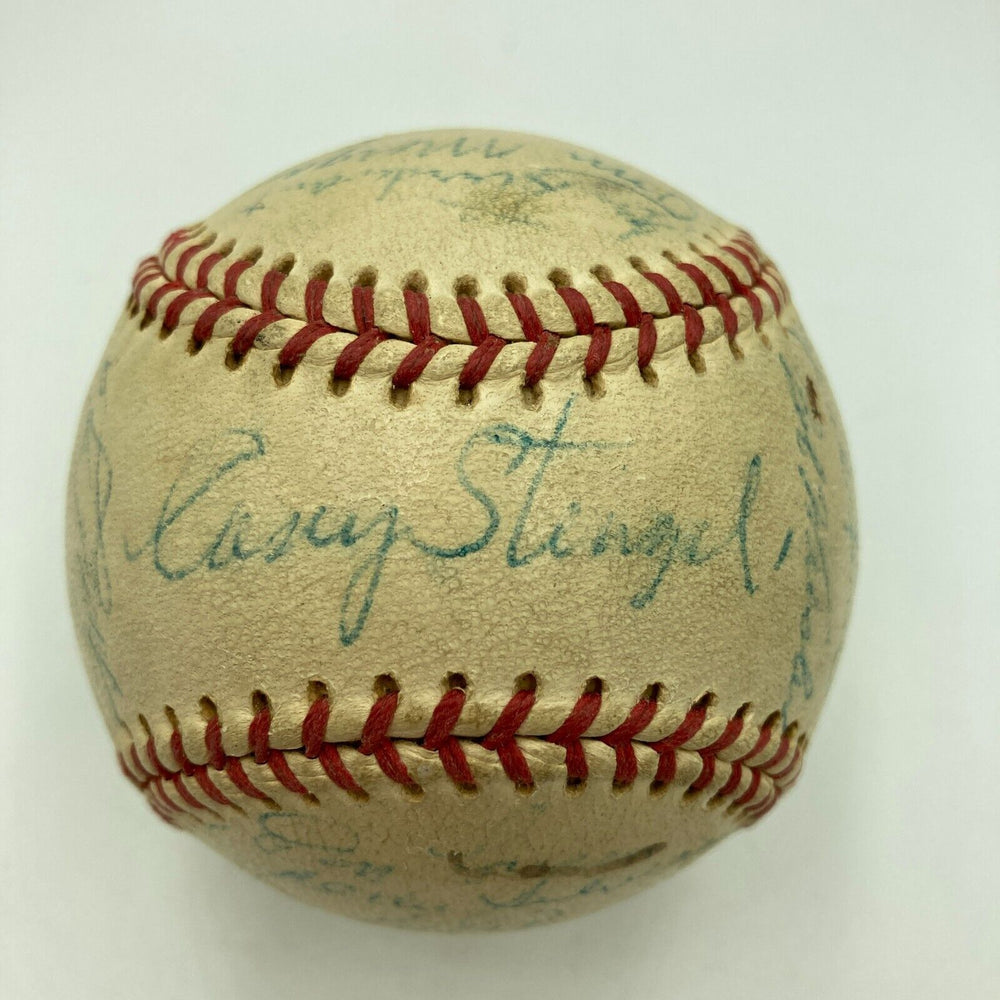 1955 New York Yankees American League Champs Team Signed Baseball JSA COA