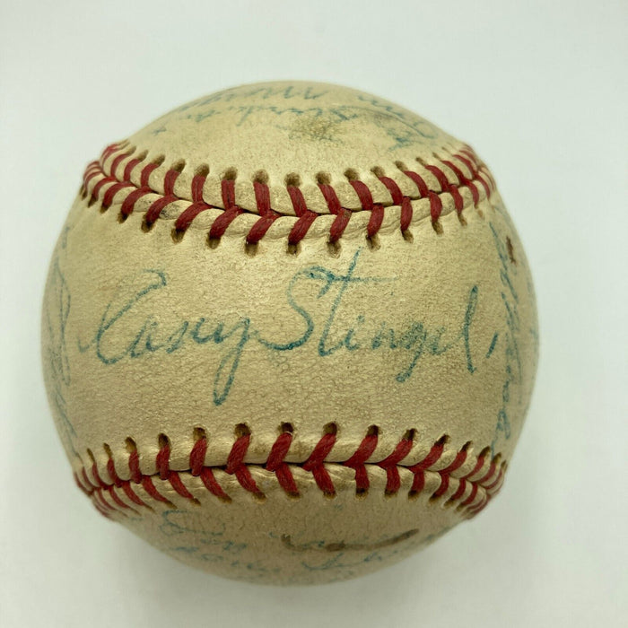 1955 New York Yankees American League Champs Team Signed Baseball JSA COA