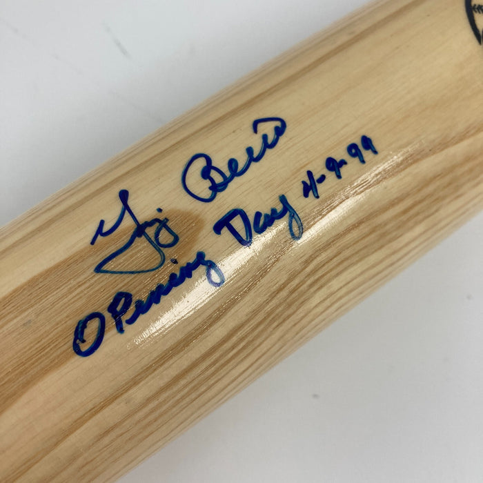 Yogi Berra Signed Inscribed 1999 Opening Day First Pitch Baseball Bat JSA COA