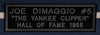 Joe Dimaggio "Yankee Clipper" Signed New York Yankees Jersey Beckett COA RARE!