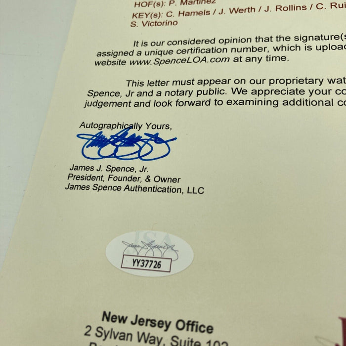 2009 Philadelphia Phillies Team Signed World Series Baseball 37 Sigs JSA COA