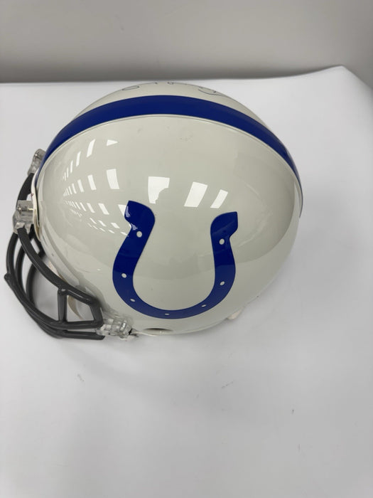 Johnny Unitas Signed Baltimore Colts Riddell Full Size Helmet Beckett COA