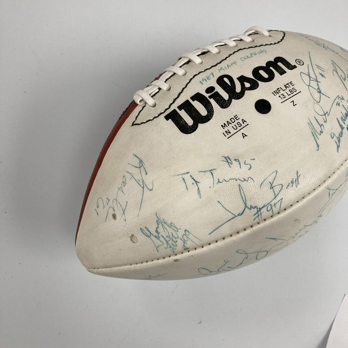 Dan Marino 1987 Miami Dolphins Team Signed Wilson NFL Football