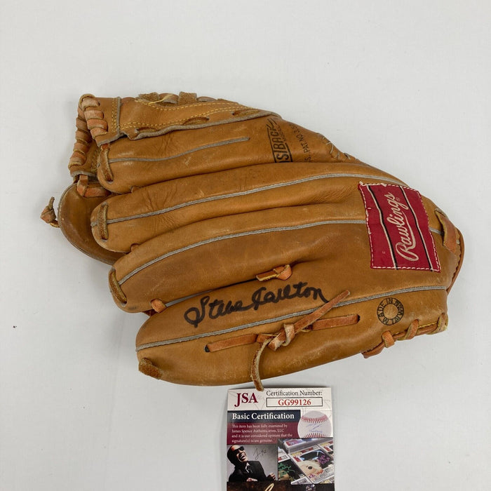 Steve Carlton Signed Game Model Rawlings Baseball Glove JSA COA