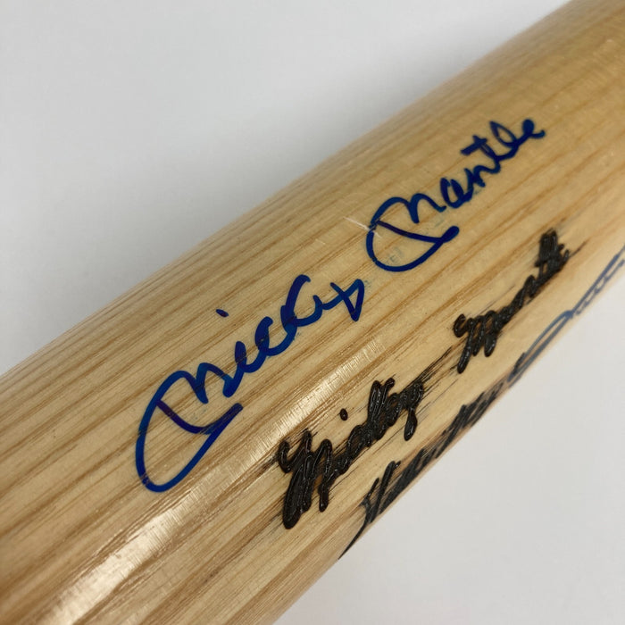 Mickey Mantle Willie Mays & Duke Snider Signed Baseball Bat JSA COA