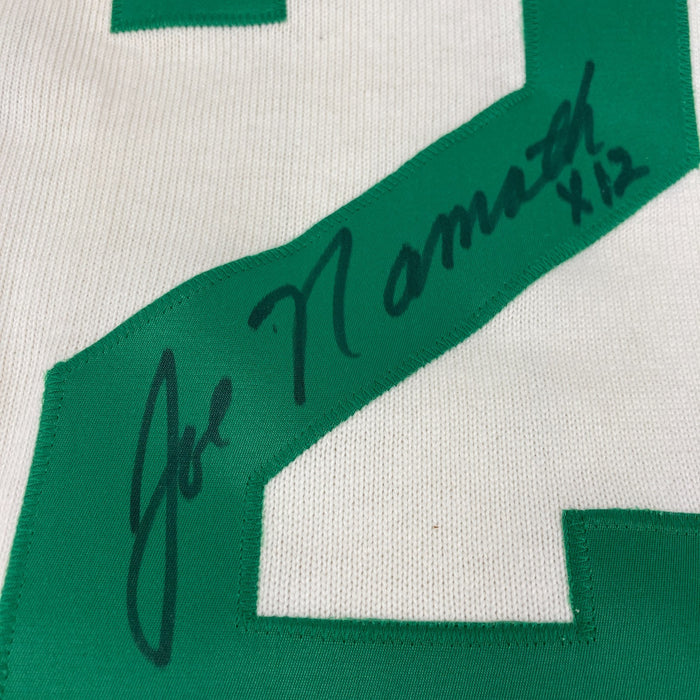 Joe Namath Twice Signed Champions 1968 New York Jets Authentic Jersey JSA COA