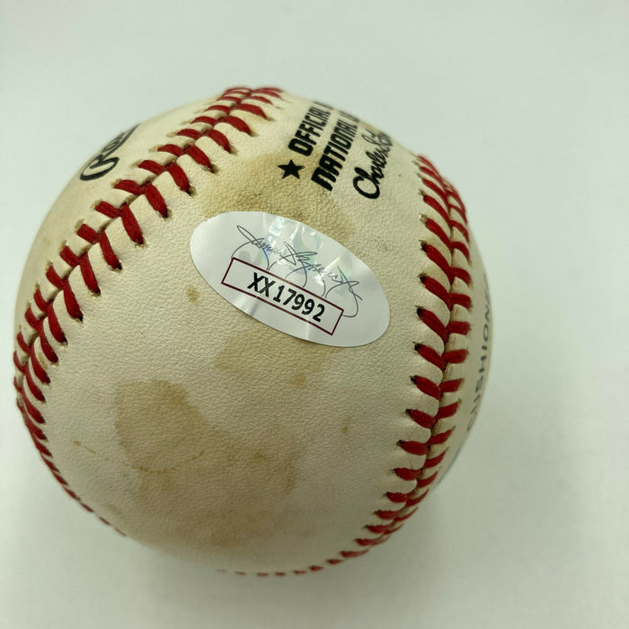 Travis Jackson Carl Hubbell Bill Terry New York Giants HOF Signed Baseball JSA